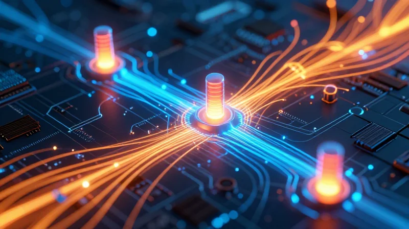 Future-Proofing Through Advanced Thermal Management Abstract conceptual visualization of thermal data flowing through a digital electronic system.