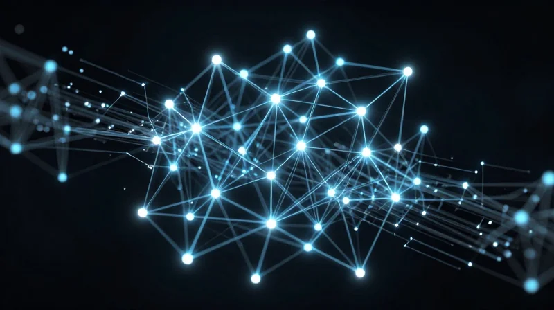 The Role of Component Traceability and Supply Chain Integrity Abstract digital nodes glowing and connecting to form a secure supply chain network.