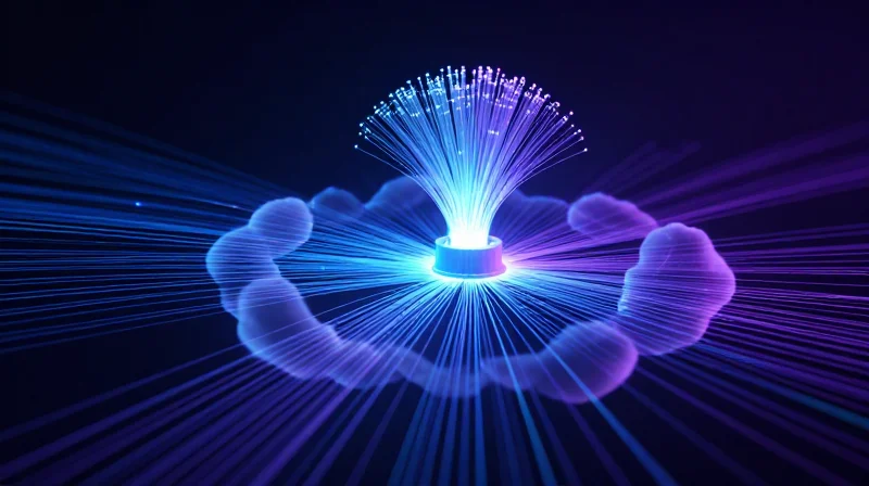 Connectivity: Bringing IoT into Clinical Diagnostics A digital representation of wireless data flowing from a medical device to a cloud network