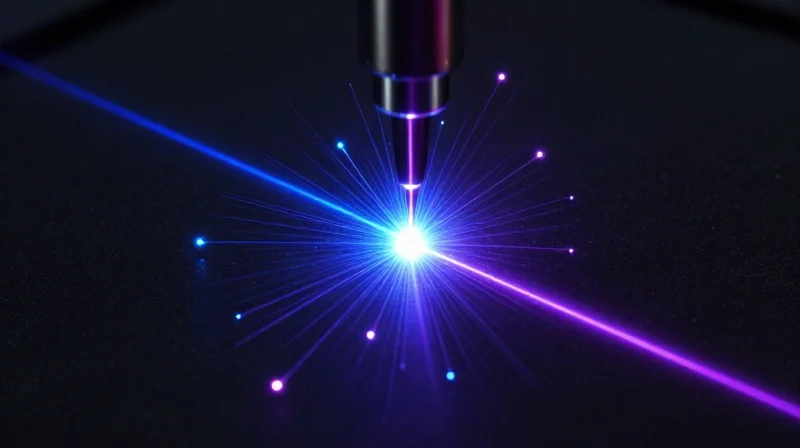 Optimizing Laser Drilling Parameters Abstract representation of a laser beam ablating material on a circuit board surface