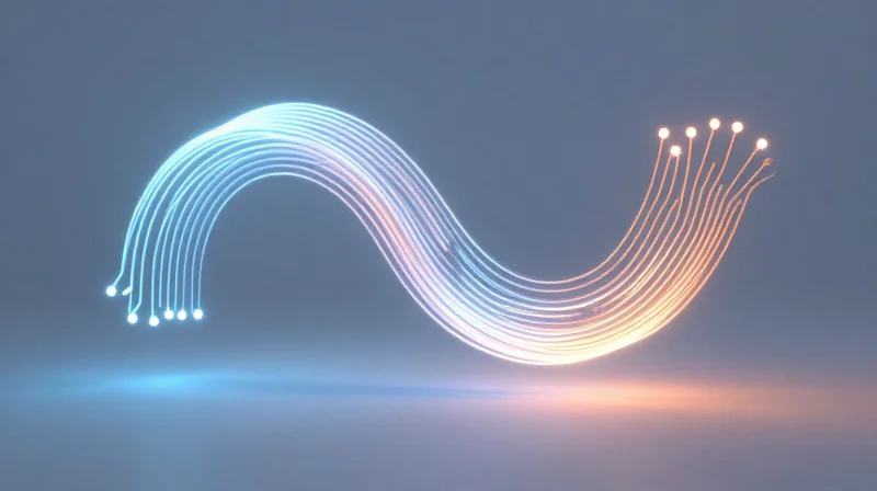 Abstract representation of mechanical stress forces acting on a flexible electronic component.