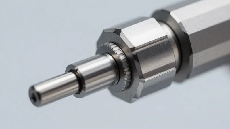 Precision Component Integration and Tolerancing A high-precision assembly view of medical sensor components with perfectly aligned geometric surfaces.