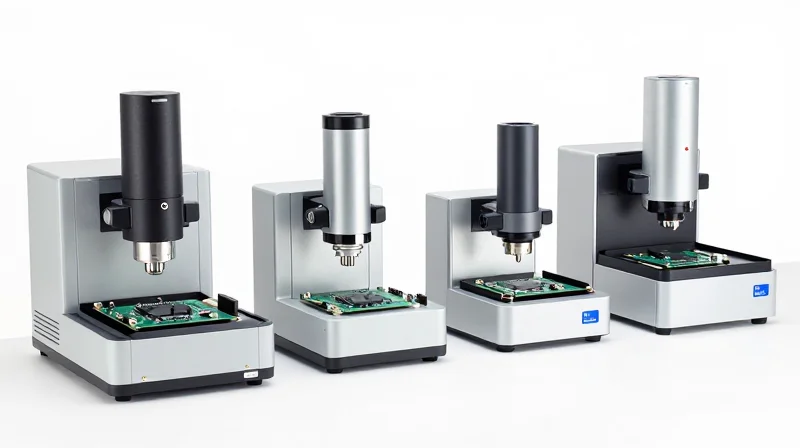 Testing and Quality Assurance Protocols A visual representation of electronic boards undergoing various stages of rigorous automated inspection.