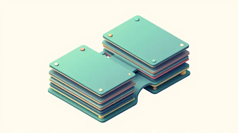 Complexity Management: Navigating Layer Counts Isometric 3D view of a complex multi-layered rigid-flex circuit board assembly