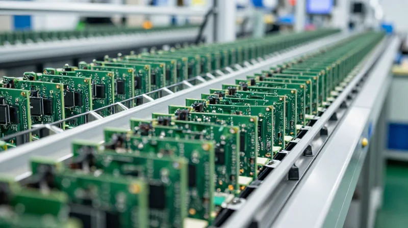 Scalability: From Prototype to Mass Production A clean production line featuring manufactured circuit boards with high precision