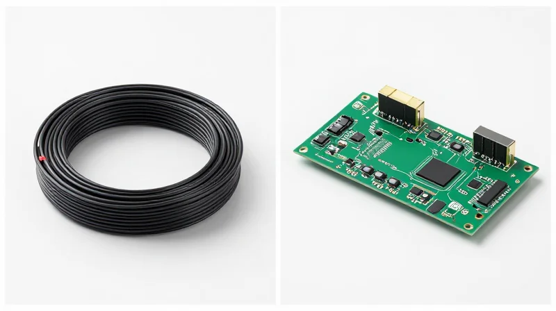 Performance Metrics: Rigid-Flex vs. Traditional Assemblies Visual comparison of traditional bulky cable interconnects versus streamlined high-precision rigid-flex circuit boards.