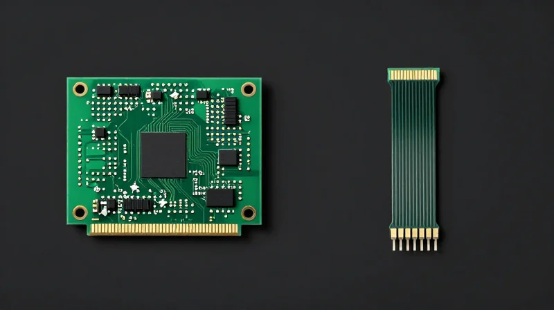 Rigid-Flex vs. Traditional Rigid PCBs Comparison between a traditional rigid board and a flexible circuit connection