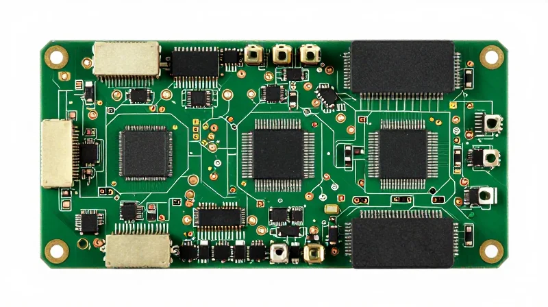 Strategic Component Placement and Density Optimization Top-down view of an organized flight controller PCB component layout