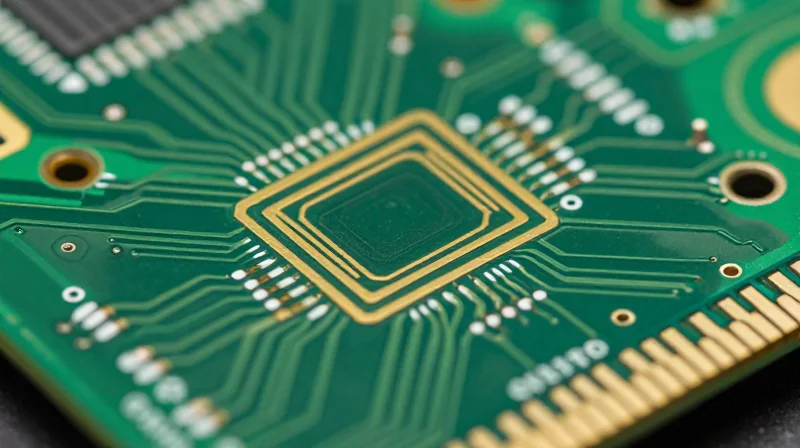 Critical Antenna Placement and Grounding Strategy Close-up 3D view of a PCB antenna layout showing copper ground plane clearance