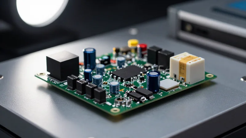 Reliability and Environmental Hardening A ruggedized circuit board being tested in a laboratory environment