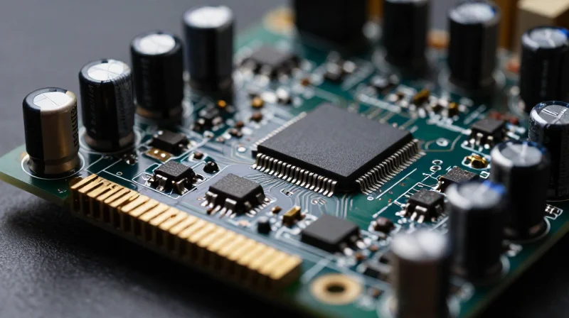 Understanding the Role of the PCBA in Audio Fidelity A high-fidelity printed circuit board assembly featuring intricate gold-plated traces and high-quality electronic components on a sleek dark background.