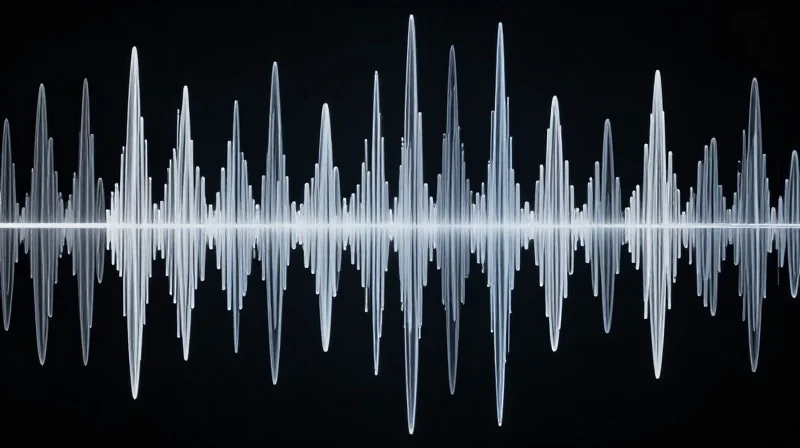 Optimizing Signal-to-Noise Ratio (SNR) for Crystal Clear Sound Abstract representation of signal isolation, showing clear lines protected from chaotic interference patterns.