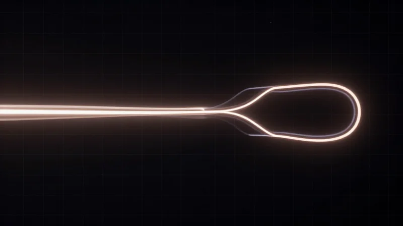 Solving the Latency Challenge Conceptual representation of fast signal processing, with clean light paths moving without friction.