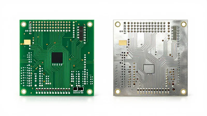Why Aluminum PCBs Outperform Traditional FR-4 Side-by-side comparison of aluminum PCB and FR-4 circuit boards