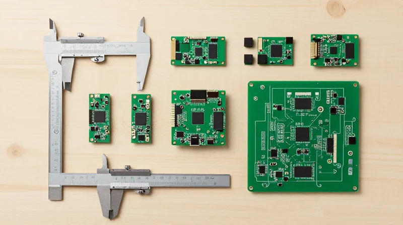 Designing for Reliability: Best Practices in PCB Layout Flat lay of electronic components and drafting tools for PCB design