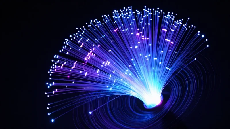 Cloud Connectivity: Bridging Data and Decision Making Abstract representation of data streaming from devices to a cloud network.