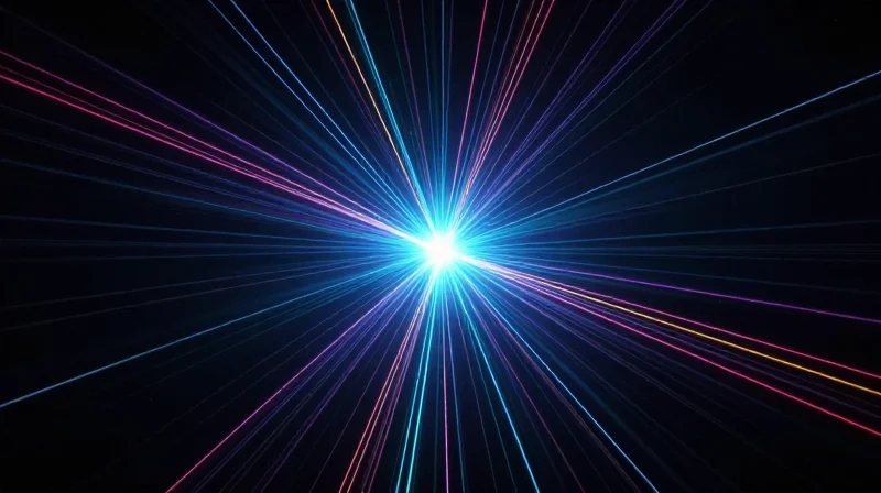 A conceptual digital visualization of multiple sensor inputs merging into a central processor.