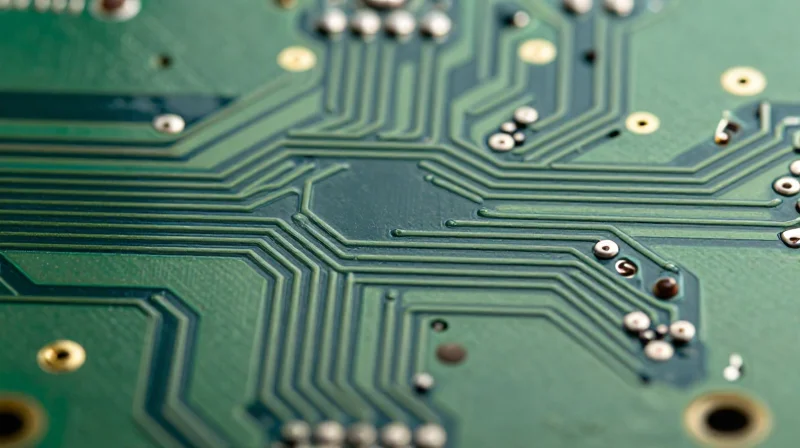 Mitigating Signal Integrity Challenges Visual representation of precision impedance control in a circuit board, showing clean paths and interference protection.