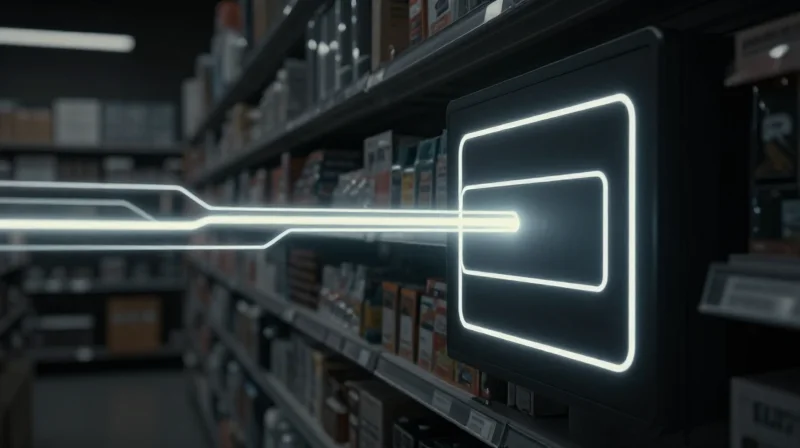 The Hidden Costs of Power Inefficiency in Retail Electronics An abstract representation of energy leakage in a retail environment