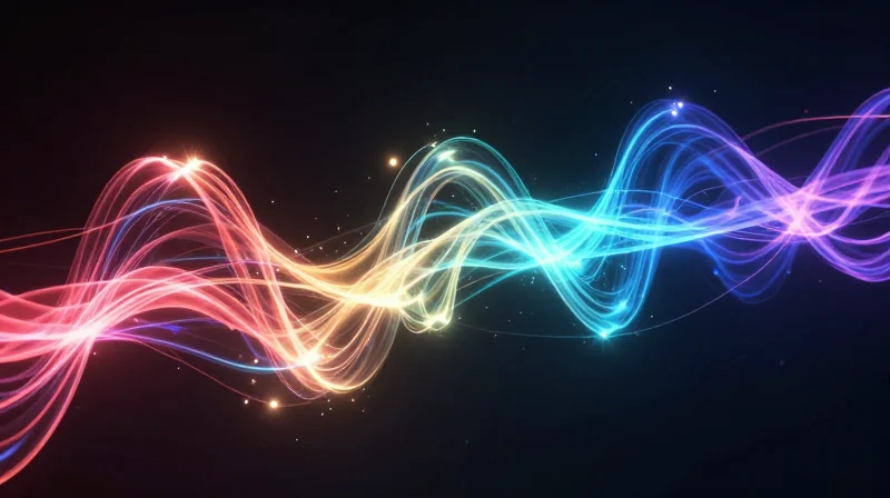 Abstract flowing energy streams representing conversion efficiency