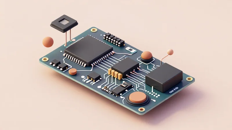 Anatomy of a Reliable Biometric PCBA A 3D isometric view of a smart lock biometric controller board, showcasing power modules and sensor interfaces.