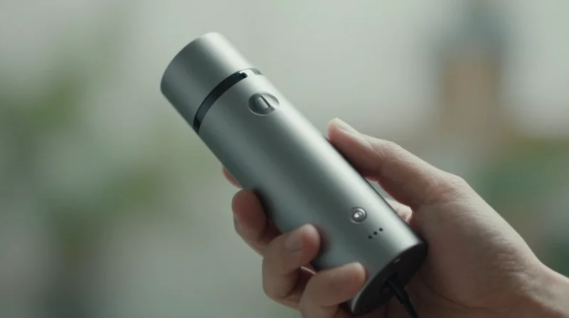 The Evolution of Vaporizer Design: Why Size Matters A sleek, modern, ultra-compact vaporizer held in a hand