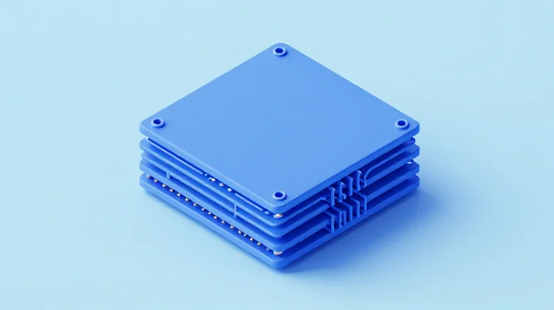 Understanding High-Density Interconnect (HDI) Technology Isometric 3D render of a high-density circuit board architecture