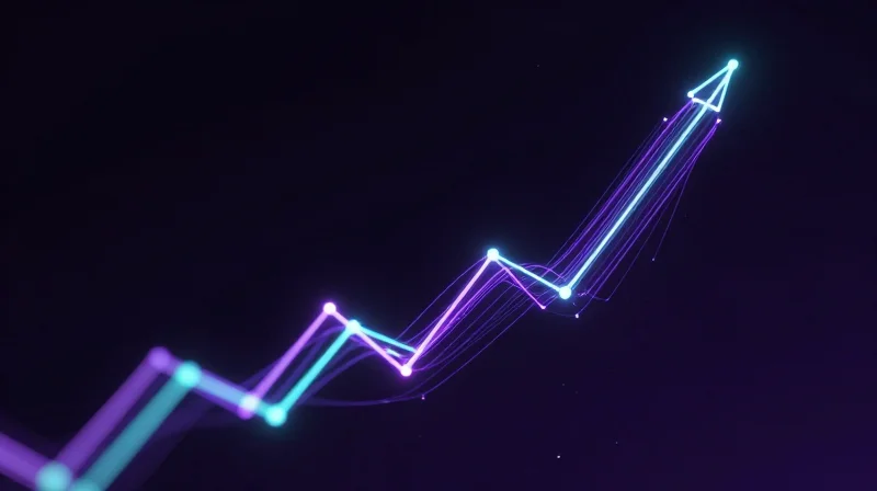 The Financial Impact: Calculating Your ROI Abstract representation of rising financial growth and technological optimization