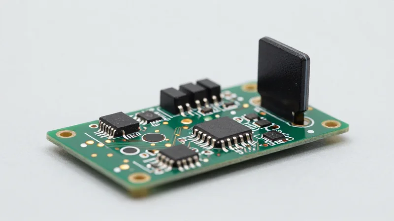 Optimizing Antenna Placement for GPS Reliability A professional view of a circuit board highlighting the antenna placement clearly isolated from other components.