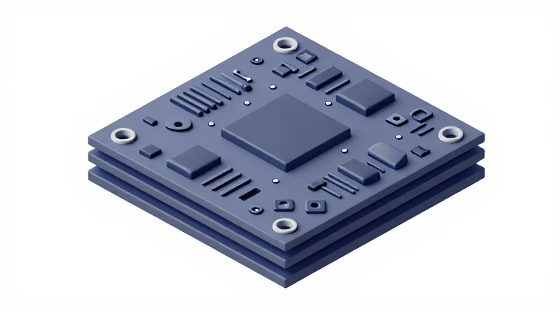 Mastering High-Density Interconnect (HDI) Layout Rules Isometric view of a high-density interconnect PCB showing layered micro-vias and dense component mounting.