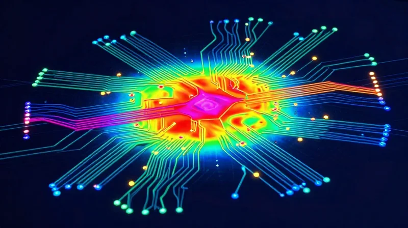 Strategic Component Placement for Thermal and Impact Resistance A diagrammatic view of a circuit board showing isolated zones for heat-generating components and mechanical anchors.