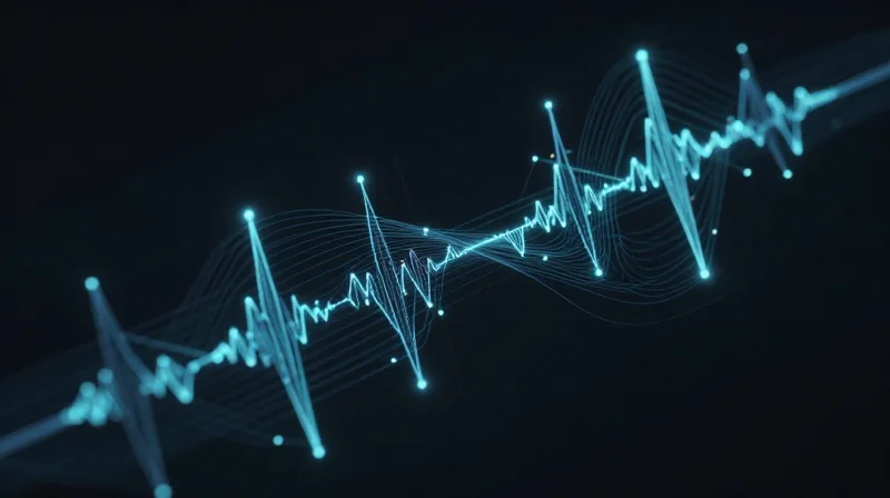 Understanding the High-Precision Signal Chain Abstract representation of a high-precision measurement signal chain with glowing nodes.