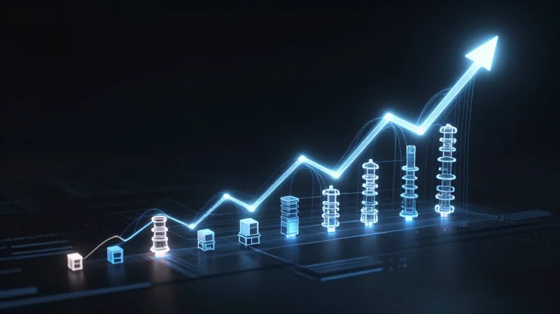 Scalability: From Prototype to Full-Scale Production Abstract visualization of scaling from small prototype to mass production
