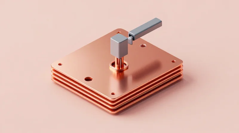 Isometric view of PCB manufacturing layers