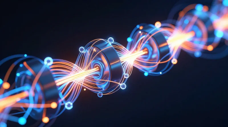 Abstract representation of current flow and heat dissipation in a circuit
