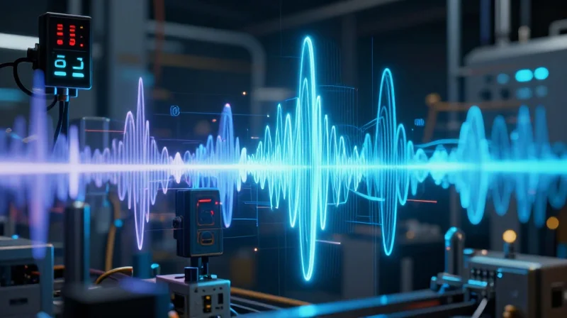 The Silent Profit Killer: Electromagnetic Interference in Industrial Settings Abstract representation of electromagnetic interference affecting industrial machinery