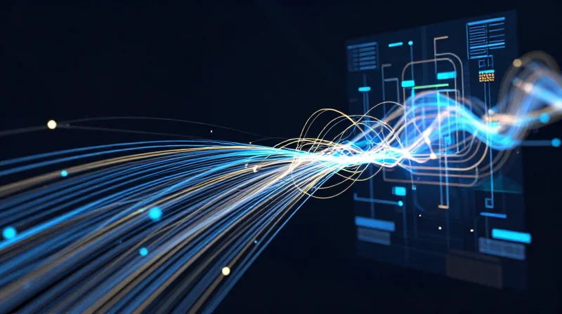 High-Speed Signal Processing: The New Hardware Standard Abstract representation of high-speed data flow inside a processor, featuring glowing nodes and digital pathways.
