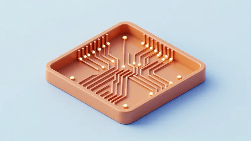 Advanced Plating Techniques for High-Current Vias 3D visualization of vias inside a multi-layer heavy copper board