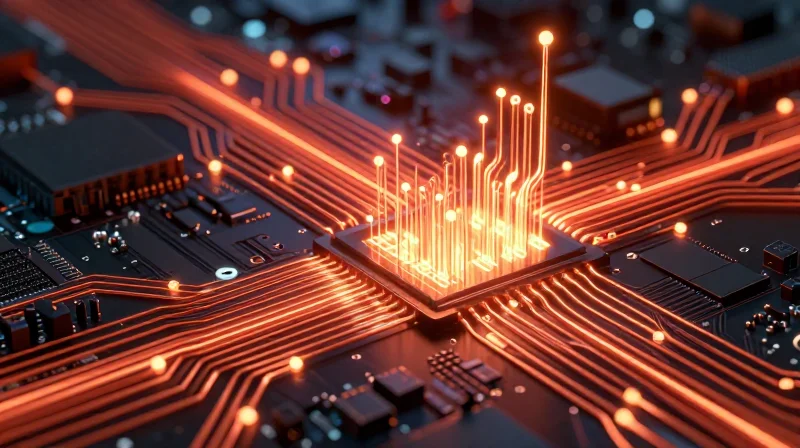 Thermal Management and Heat Dissipation Strategies Heat map visualization of a heavy copper heatsink on a PCB
