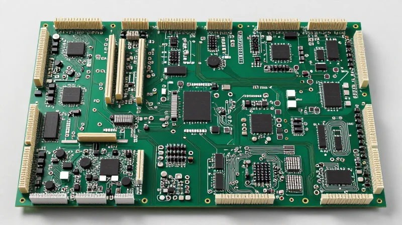 Top down view of a high-precision complex PCB module
