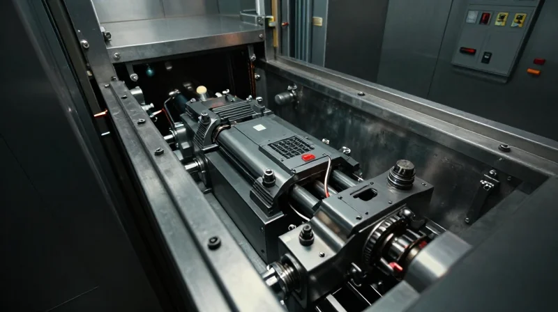 Understanding Mission-Critical Design Requirements A complex elevator mechanical system operating within a high-stress industrial environment with visible vibrations.
