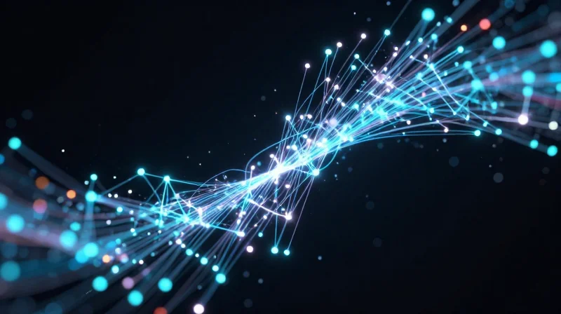 Calculating Total Cost of Ownership (TCO) Abstract data visualization showing growth and financial stability through light trails.