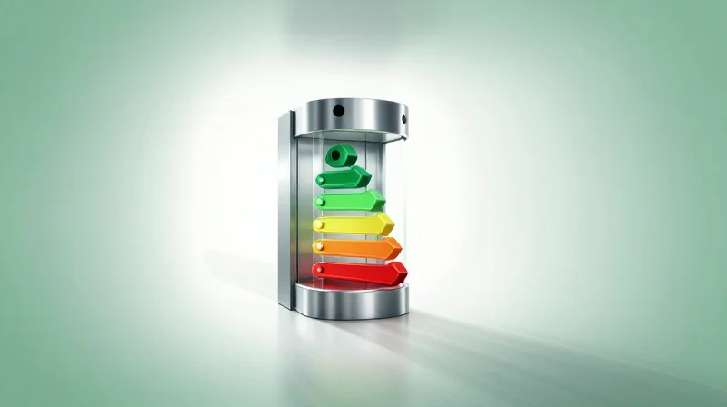 Energy Efficiency and Sustainability Metrics Conceptual image of clean energy flow and mechanical efficiency in vertical transit.