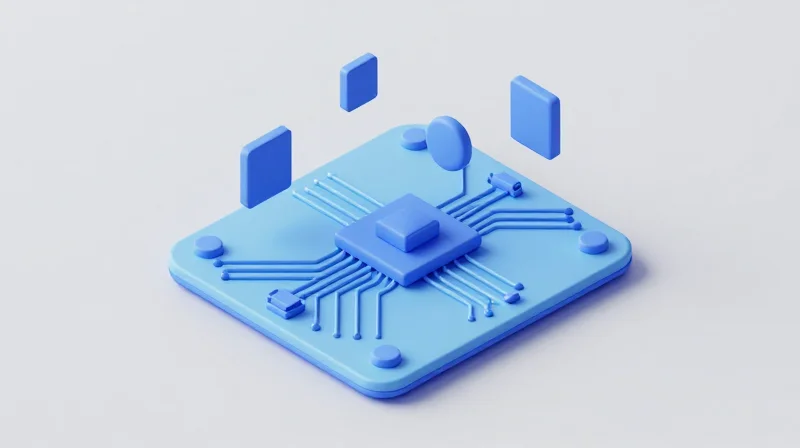 3D isometric view of modular electronic component design