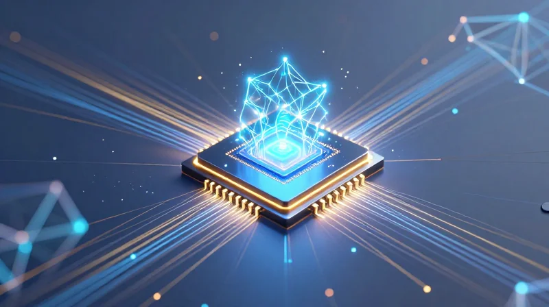 Integrating AI Hardware Accelerators into Smart Meters Conceptual representation of AI processing integrated into hardware