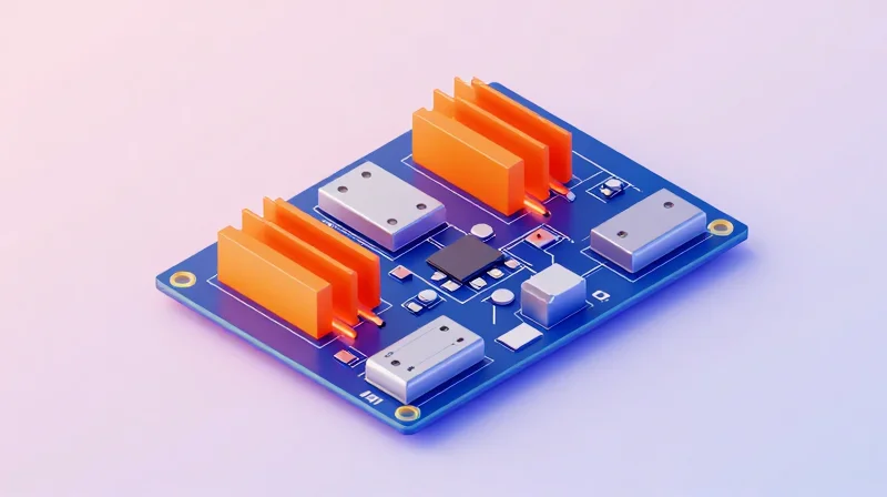 Essential Thermal Management Capabilities Abstract representation of heat dissipation on an electronic substrate.