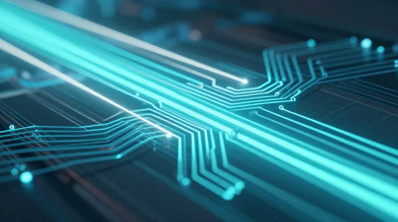 The Evolution of Gate Driver Circuitry Abstract representation of high-speed electronic signal transmission