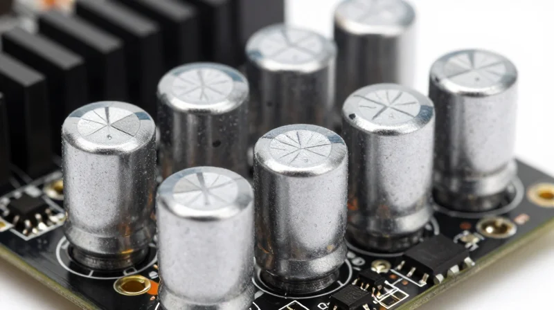 Material Science: Why Industrial-Grade Components Matter Macro view of high-durability electronic components on a professional circuit board.