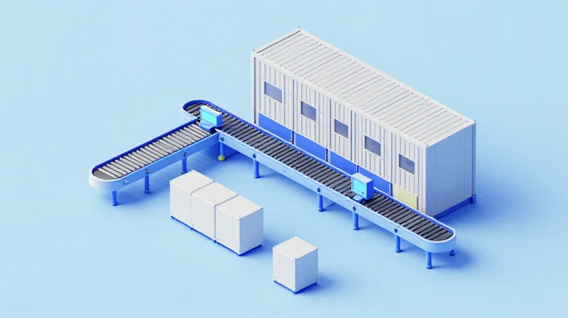 Case Study: Reducing Labor Overhead Through Automation Isometric view of an automated RFID portal for logistics