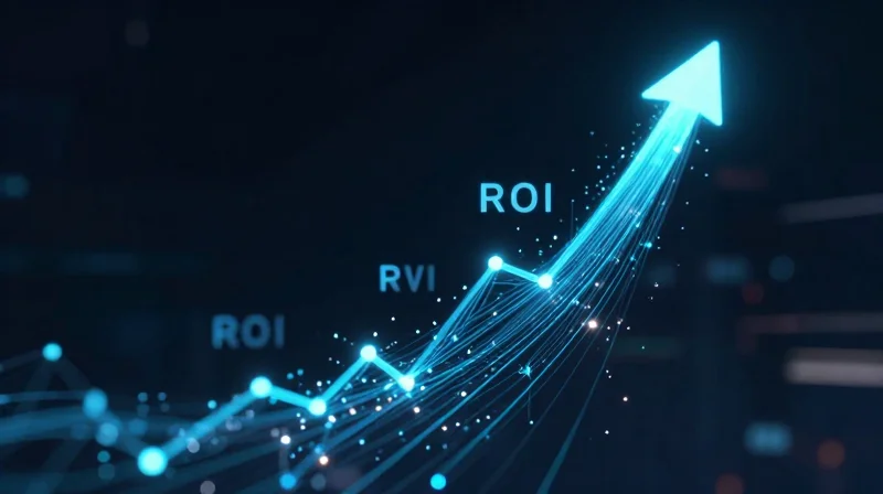 Quantifying ROI: From Throughput to Bottom-Line Savings Abstract visualization of rising logistics efficiency and financial growth
